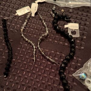 Elegant Black and Silver Bead Set